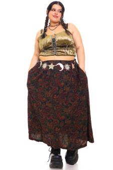 Vintage 90's Sag Harbor Paisley Maxi Skirt
