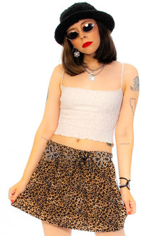 Vintage 90's The Franny Cheetah Print Skirt