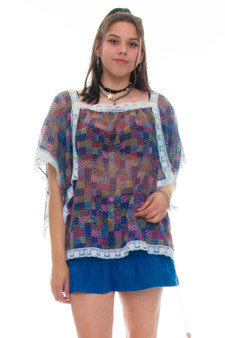 Vintage 70's The More The Merrier Handkerchief Lace Blouse