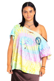 Vintage 90's Distressed Tie Dye Protect Our Oceans T-Shirt