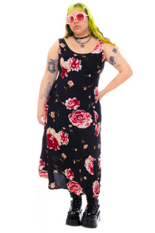 Vintage 90's Express Floral Tank Maxi Dress