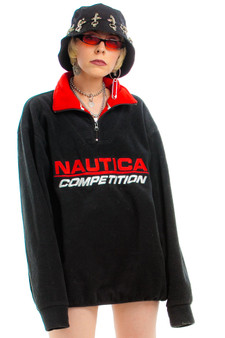 Vintage Y2K Nautica Two-Tone Fleece Pullover