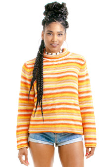 Vintage 90's Zig Zag Stripe Orangutan Pullover