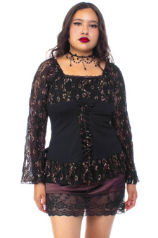 Vintage 90's Romantic Witch Lace Corset Top