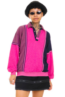Vintage 90's Color Block Long Sleeve Shirt
