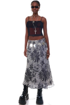 Vintage 90's Gala Chiffon Layered Maxi Skirt