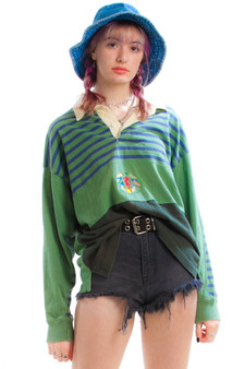 Vintage 90's Benetton Italian-Made Rugby Long-Sleever