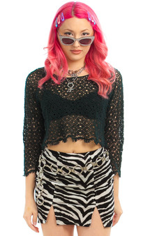 Vintage 90's Does 70's Modern Gurl Crocheted Top