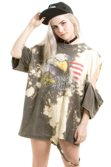 Vintage Renewed Symbols of Freedom Harley Davidson Destroyed Tee