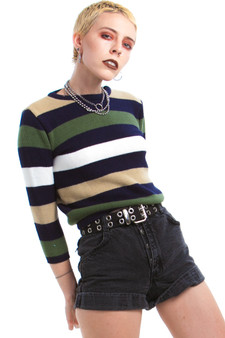 Vintage Y2K Fade Into the Background Striped Sweater