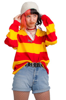 Vintage 90's Ronnie Baby Striped Rugby Long-Sleever