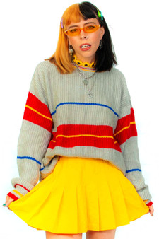 Vintage 80's Primary Striped Sweater