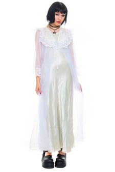 Vintage 70's Sears Doll Lace Lavender Duster