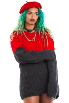 Vintage 90's Sound the Alarm Colorblock Sweater