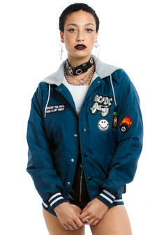 Vintage 80's Freaks & Geeks Patched Coach's Jacket