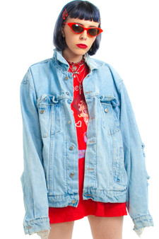 Vintage 90's Wrangler Destroy Denim Jacket