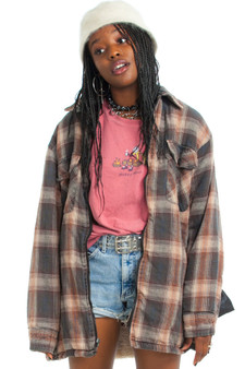 Vintage 90's Feel Good Vibes Cozy Flannel Jacket