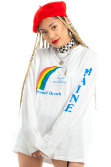 Vintage 80's Maine Squeeze Rainbow Long-Sleever