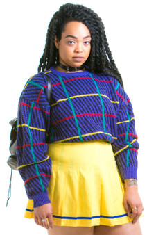 Vintage 80's Saved by the Bell Geo Knit Sweater