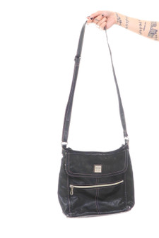 Vintage 90's Black Leather Shoulder Bag