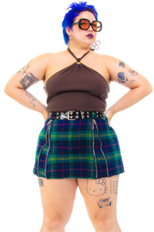 Vintage Y2K Brown O-Ring Halter Top