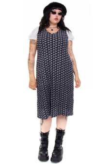 Vintage Y2K Flower Embroidered Tank Dress