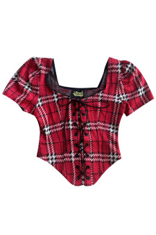 Charlotte Plaid Stretch Corset Top