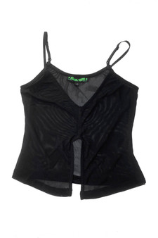 TUNNEL VISION SECONDHAND (GRADE A) Vicious Black Split Front Top Details