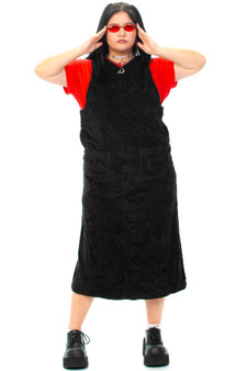 Vintage 90's Black Corduroy Jumper Dress