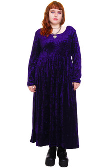 Vintage 90's Blueberry Maxi Babydoll Dress