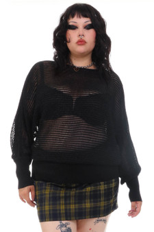 Vintage 90's Witch Mesh Sheer Sweater