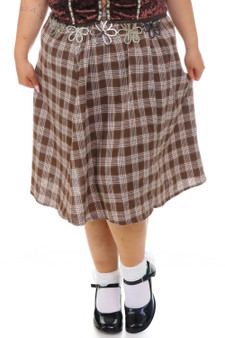 Vintage 90's Grunge Brown Plaid Skirt