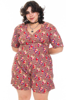 Vintage 90's Rosey Tomato Fruit Bowl Romper