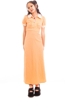 Vintage 70's Princess Peach Maxi Dress