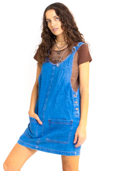 Vintage 90's Denim Jumper Dress 1