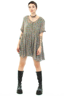 Vintage 90's Nostalgia Floral Mini Dress