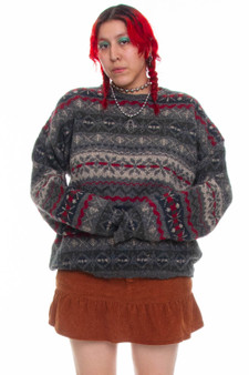 Vintage 90's Grandpa Brown Striped Sweater 1