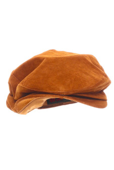 Vintage 90's Brown Suede Leather Cap