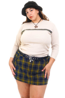 Vintage Y2K Ribbed Double Layer Long Sleeve Top 1