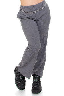 Vintage Y2K Grey Plaid Trousers