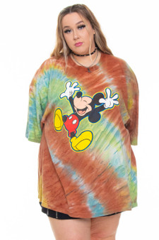 Vintage 90's Happy Mickey Mouse Tie-Dye T-Shirt