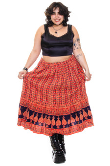 Vintage 70's Spades Midi Skirt