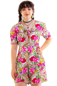 Vintage 80's Rampage Floral Romper