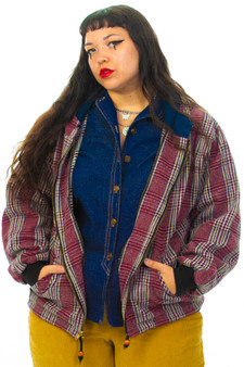 Vintage 90's Classic Hooded Flannel Jacket