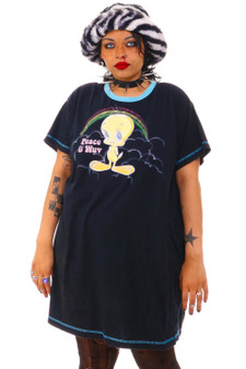 Vintage 90's Peace & Wuv Oversized T-shirt Dress