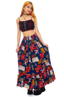 Vintage 70's Patchwork Bric A Brac Maxi Skirt