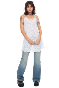 Vintage 90's Angel White Lace Slip Dress