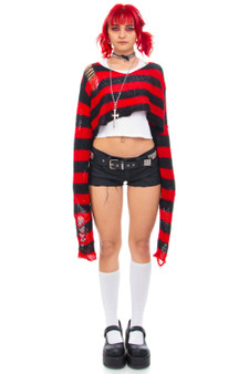 Not-Quite-Vintage Stripe Crop Sweater