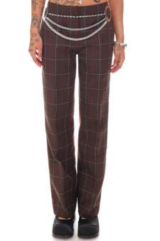 Vintage Y2K Brown Plaid Pants
