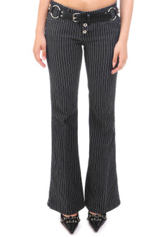 Vintage Y2K Pinstripe Denim Flares